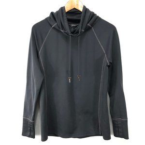 Athleta Pullover Womens Medium Gray Fleece Lined Cowl Neck Athletic Sweater